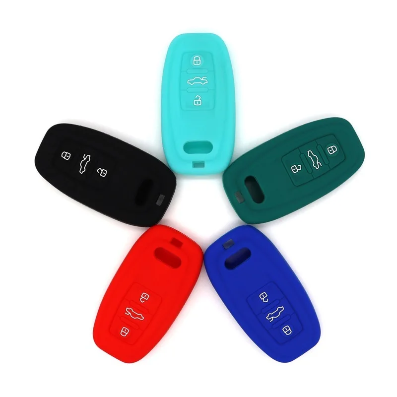 Силиконовый чехол для ключа Audi с 3 кнопками