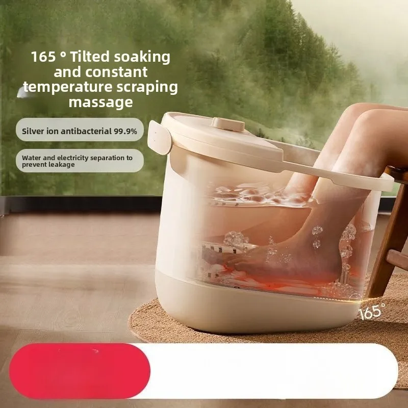 

Heated foot bath tub with constant temperature, health care and massage function, smart foot bath basin gift.