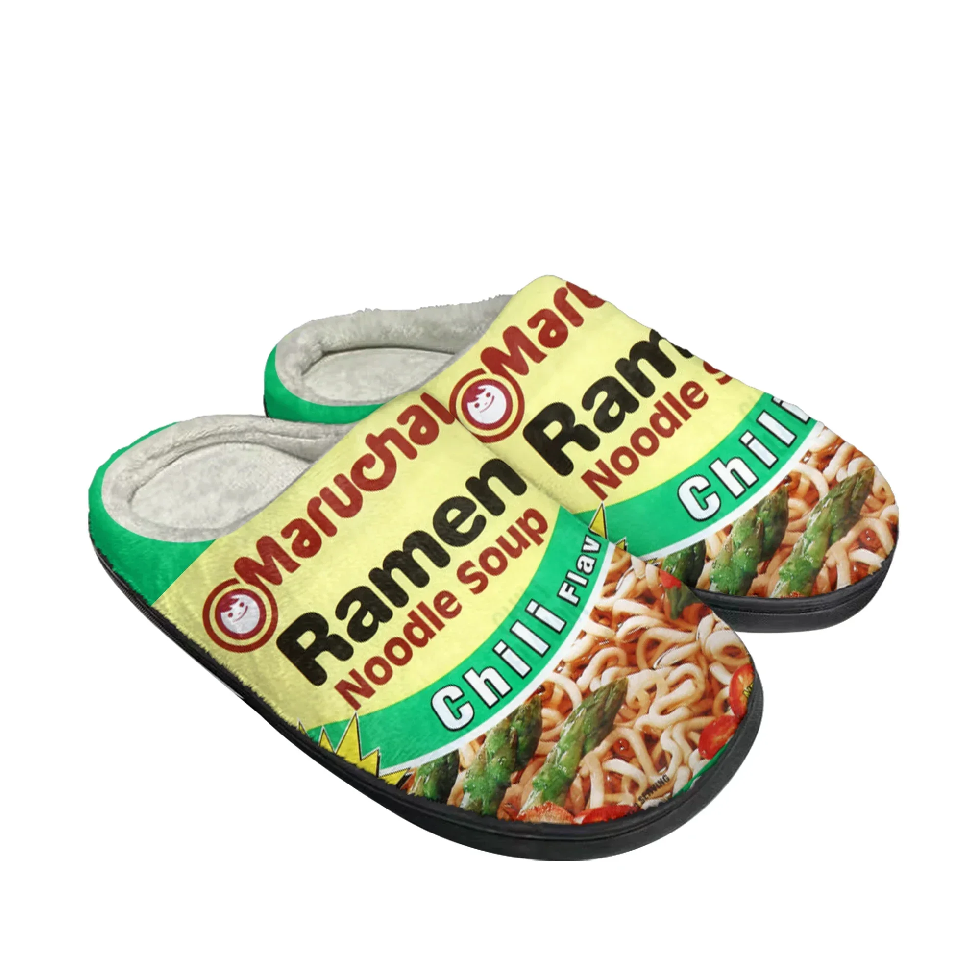 

Теплые домашние тапочки Maruchan Ramen Noodles: плюшевые, для мужчин и женщин, повседневные, для спальни, термоизолированные, комнатные, на заказ