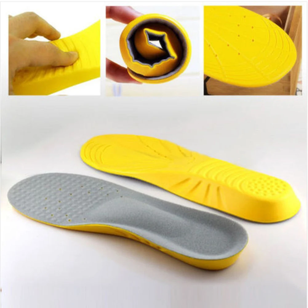 1Pair Orthotic Arch Insert Insole Slow Rebound Sport Shoes Mat Soft Elastic Breathable for Men Women Shoe Accessories