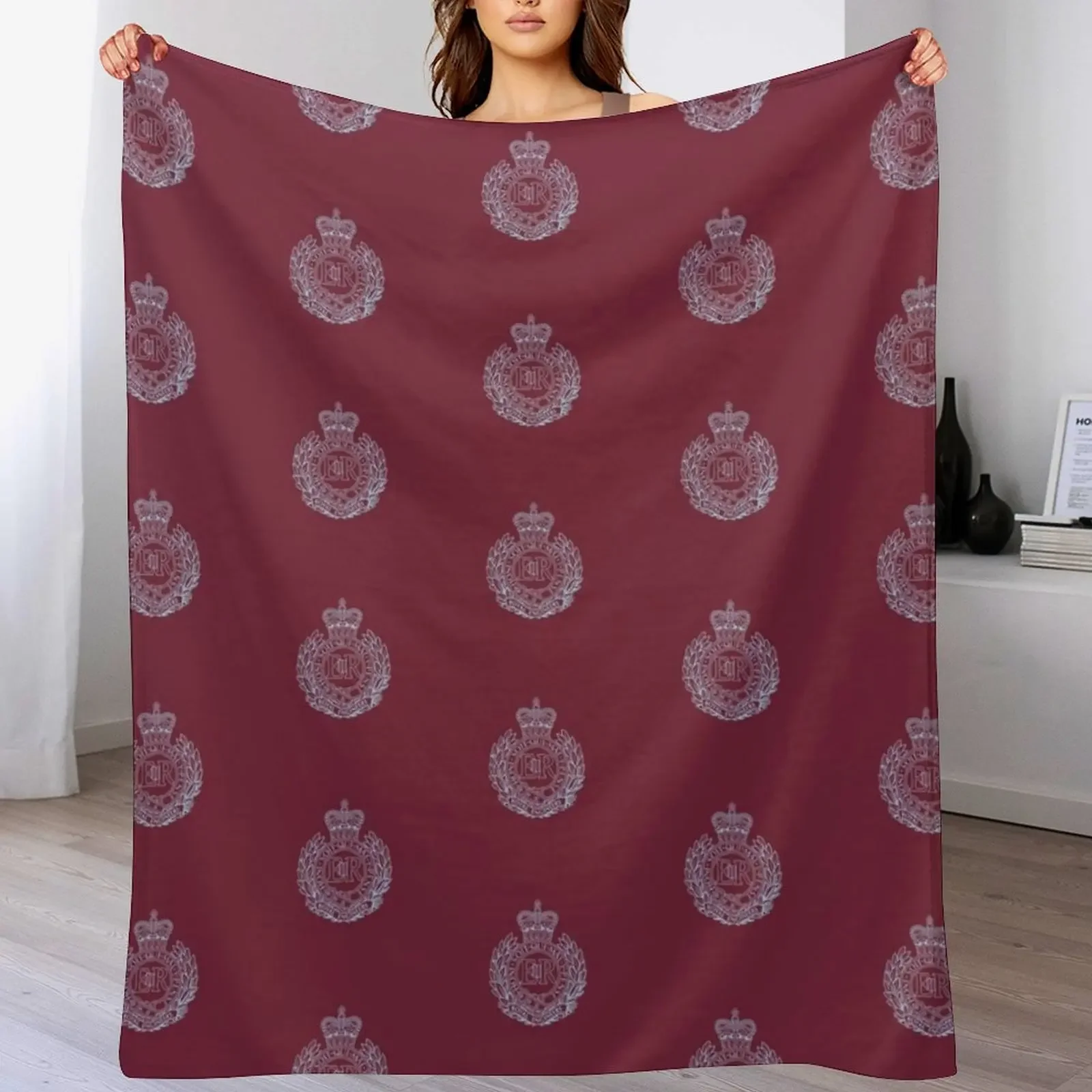 Royal Engineers Cap Badge - Airborne Throw Blanket Furrys Luxury Thicken Blankets