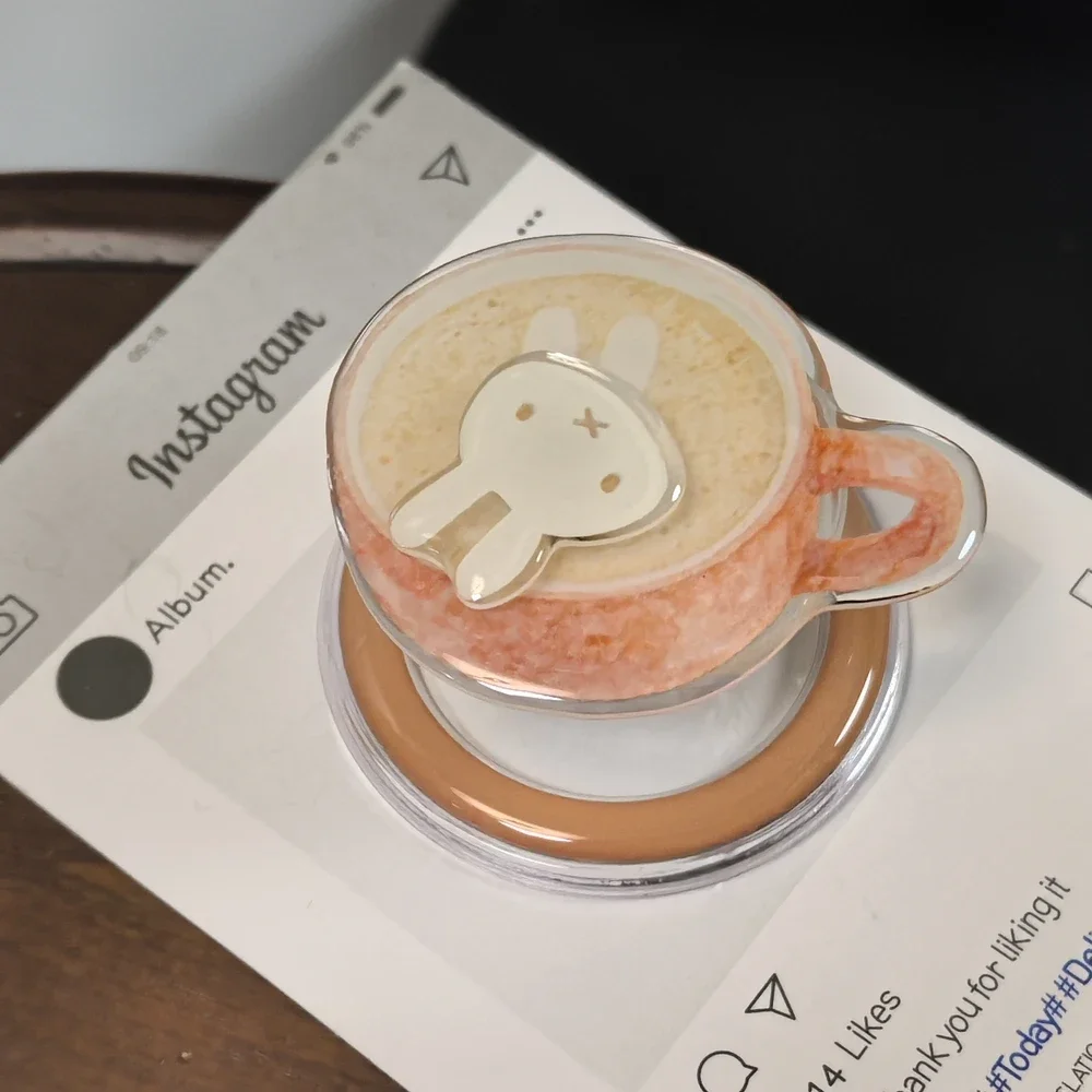 Miffy Rabbit Niedlicher Cartoon für Magsafe Magnetischer Telefonhalter Griptok Grip Tok Ständer für iPhone Samsung Faltbarer kabelloser Ladehalter – Detail 14
