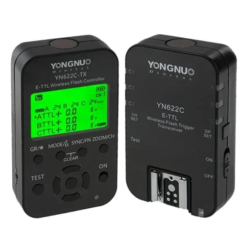 

YN-622C-TX Wireless E-TTL Flash Trigger Kit with LED Screen for Cameras