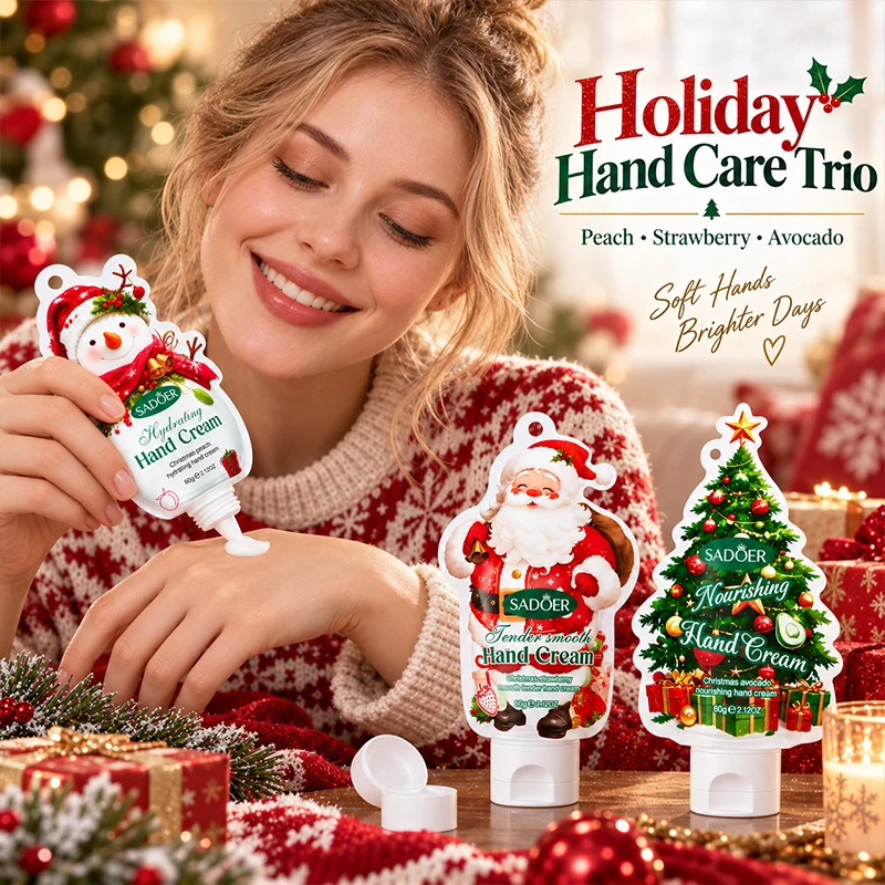 Christmas Gift Hand Cream,Creamy Texture,Moisturizing Travel-Sized Pack,Whitening & Smoothing,Winter Body Hands Care Girls Gift