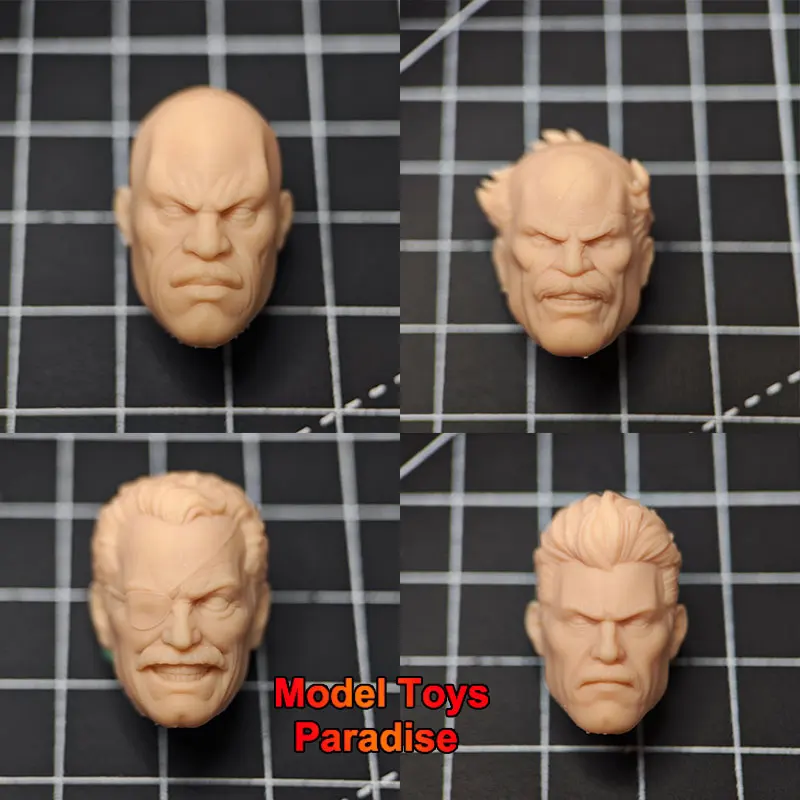 

Unpainted DIY 1/12 Scale Omni-Man Soldier White Model Head Nolan Grayson Antihero Head Sculpt Fit 6inch Action Figure Body