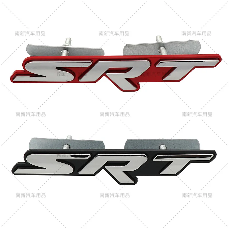 3D Metal SRT Grill Badge Emblem Car Stickers For Dodge Charger Ram Viper Magnum Caliber Journey Car Styling Auto Accessories