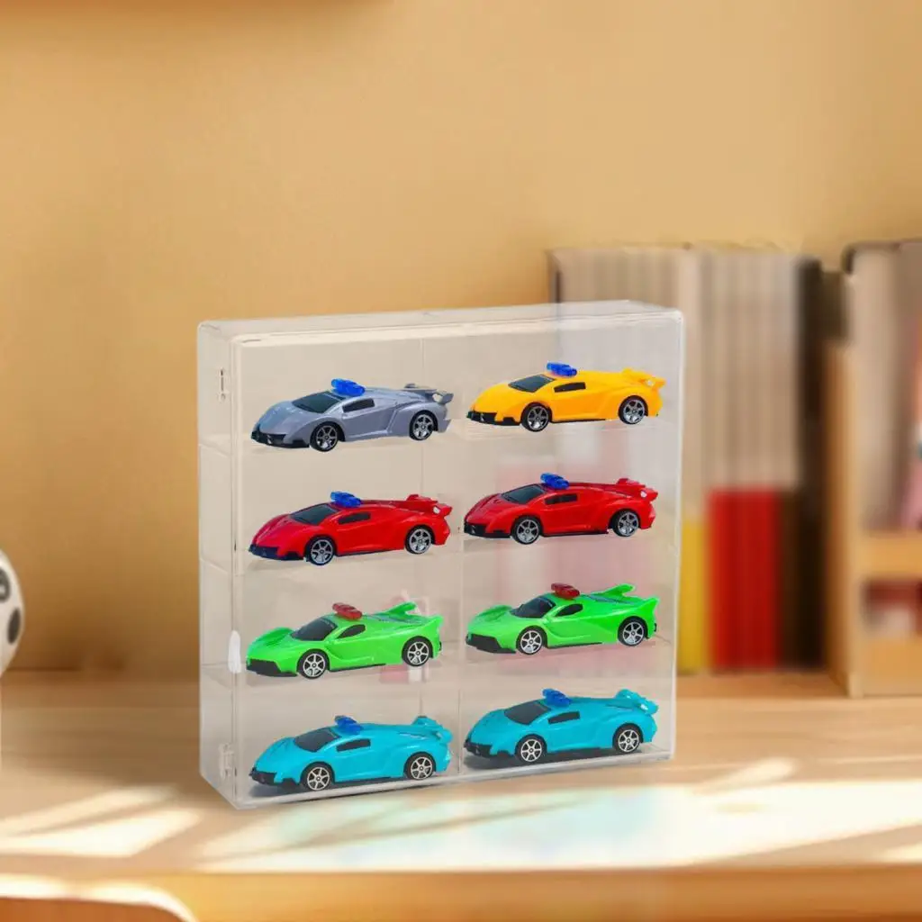 

1:32 Toy Cars Storage Organizer Miniatures Display Stand Dustproof Storage Box