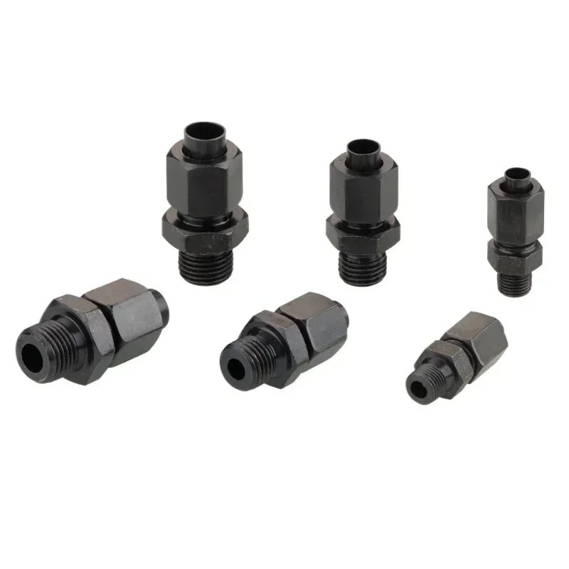 6/8/10/12/14mm Carbon Steel D-Type High-pressure Hydraulic Double Head Flaring Straight-through Connection Fittings Horn Mouth