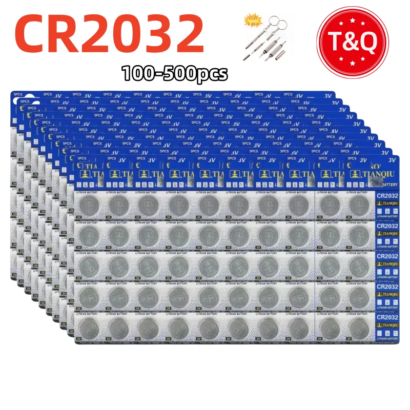 

100-500 шт. CR2032 кнопочная батарея DL2032 ECR2032 BR2032 2032 CR 2032 3 В литиевая батарея типа «таблетка» для пульта дистанционного управления часов