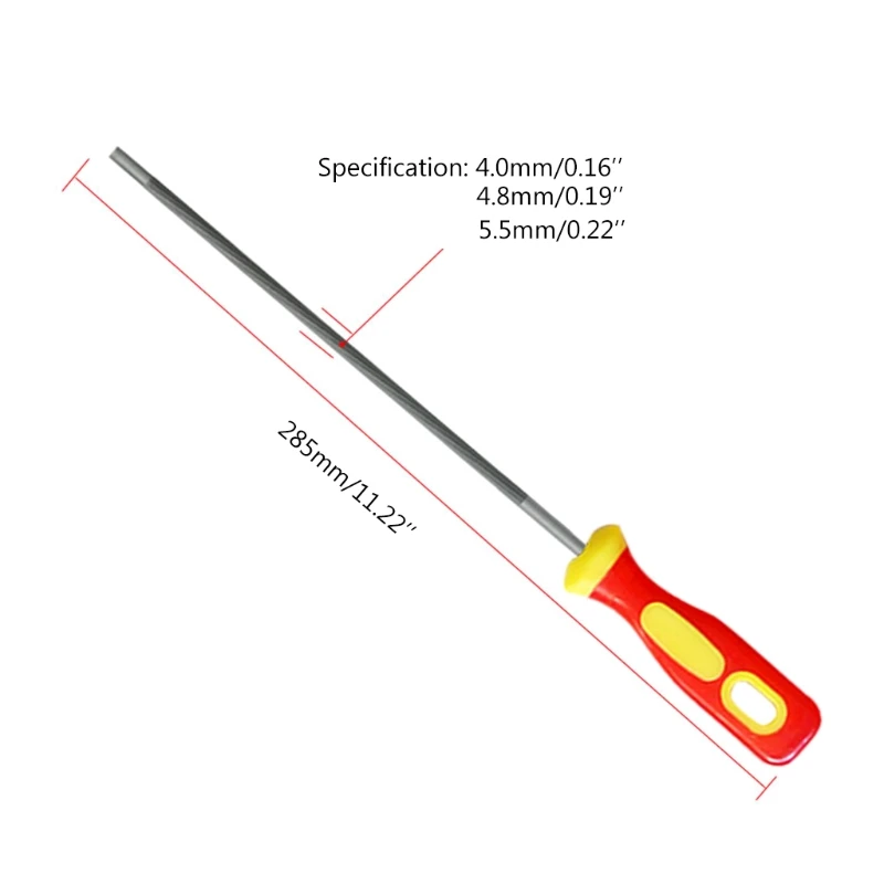 3 Pcs/Set Round High Carbon Steel Sharpening Chainsaw Chain Files Sharpener for Woodwork Chainsaw File 4/4.8/5.5mm