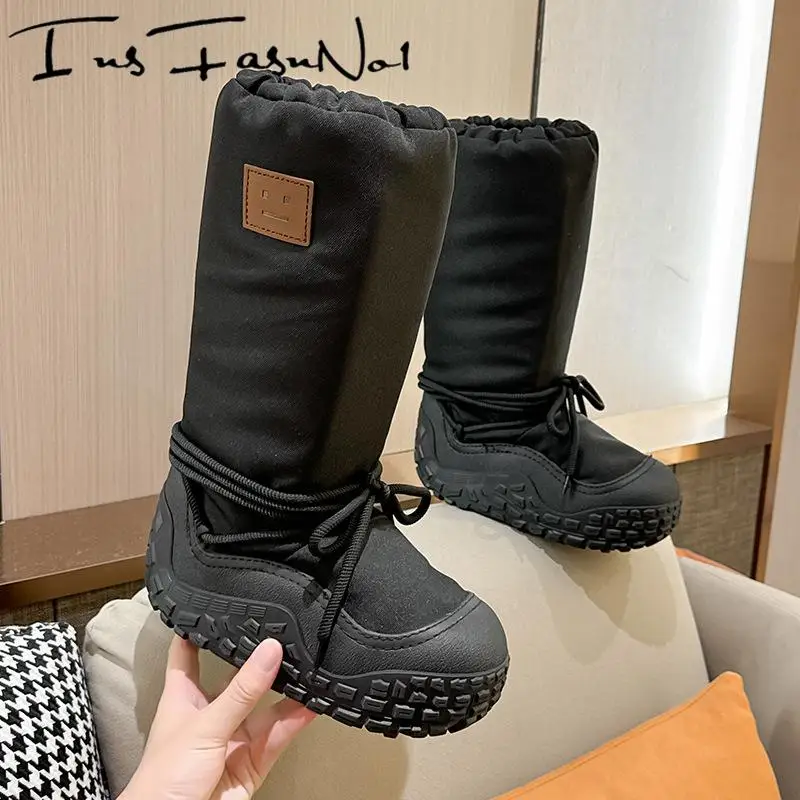 Designer di lusso moda donna stivali da neve spessa piattaforma Botto inverno tenere in caldo tutti i fiammiferi stivaletti Casual Mujer Long Botas Hot