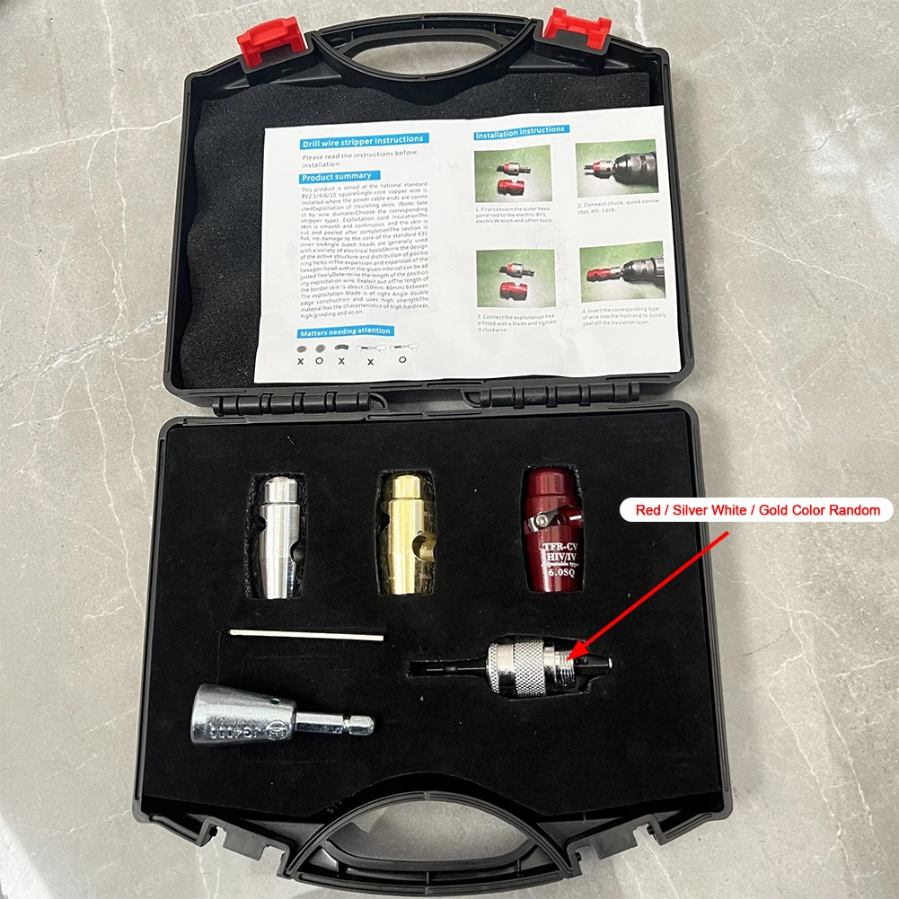 Electric Wire Stripper Tool Wire Stripping and Twisting Tool Portable Wire Twister Cable Quick Stripping and Connector for Drill