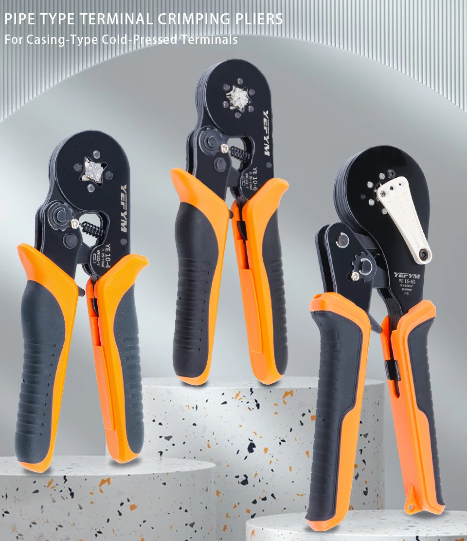 Manuelle tragbare Kaltcrimpzangen-Sets YEFYM Ratchet Tools YE10-4/10-6/16-6S für E-Typ-Rohre – Detail 1