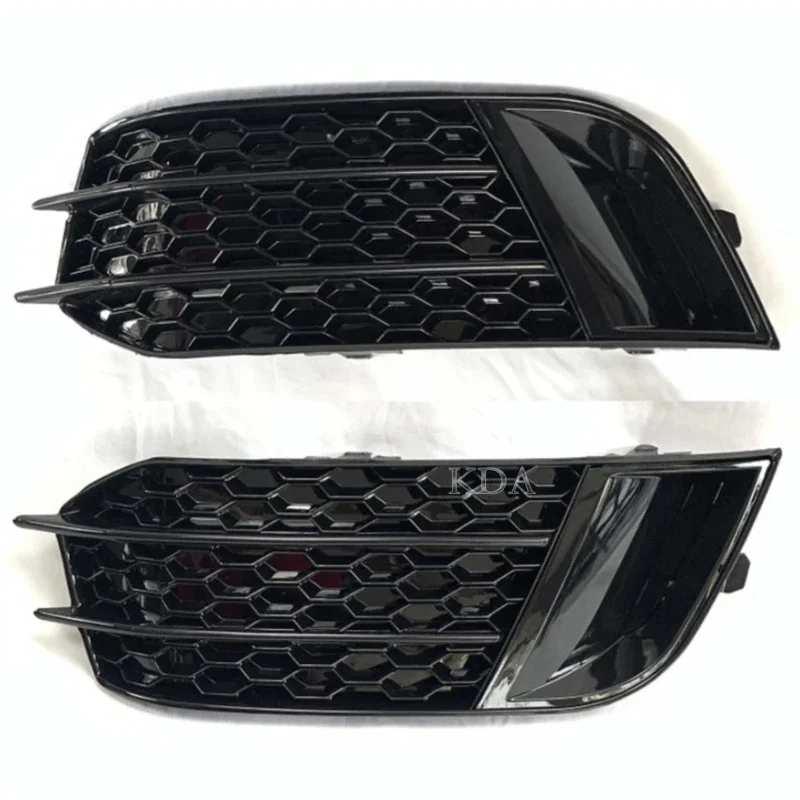 2pcs Auto Left Right Front Bumper Honeycomb Fog Light Grille Grill Cover For Audi A1 8X 2010 2011 2012 2013 2014