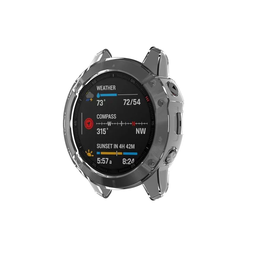 Schutzhüllen für Garmin Fenix 6 Fenix 6S 6X Weiche Kristallklare TPU-Schutzhülle Rahmen Smartwatch-Zubehör Schale – Detail 6