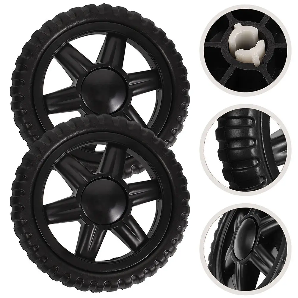 4Pcs Shopping Cart Wheels Replacement Heavy Duty Plastic PU for Rolling Cart Grocery Trolley Climbing Stair Wheels