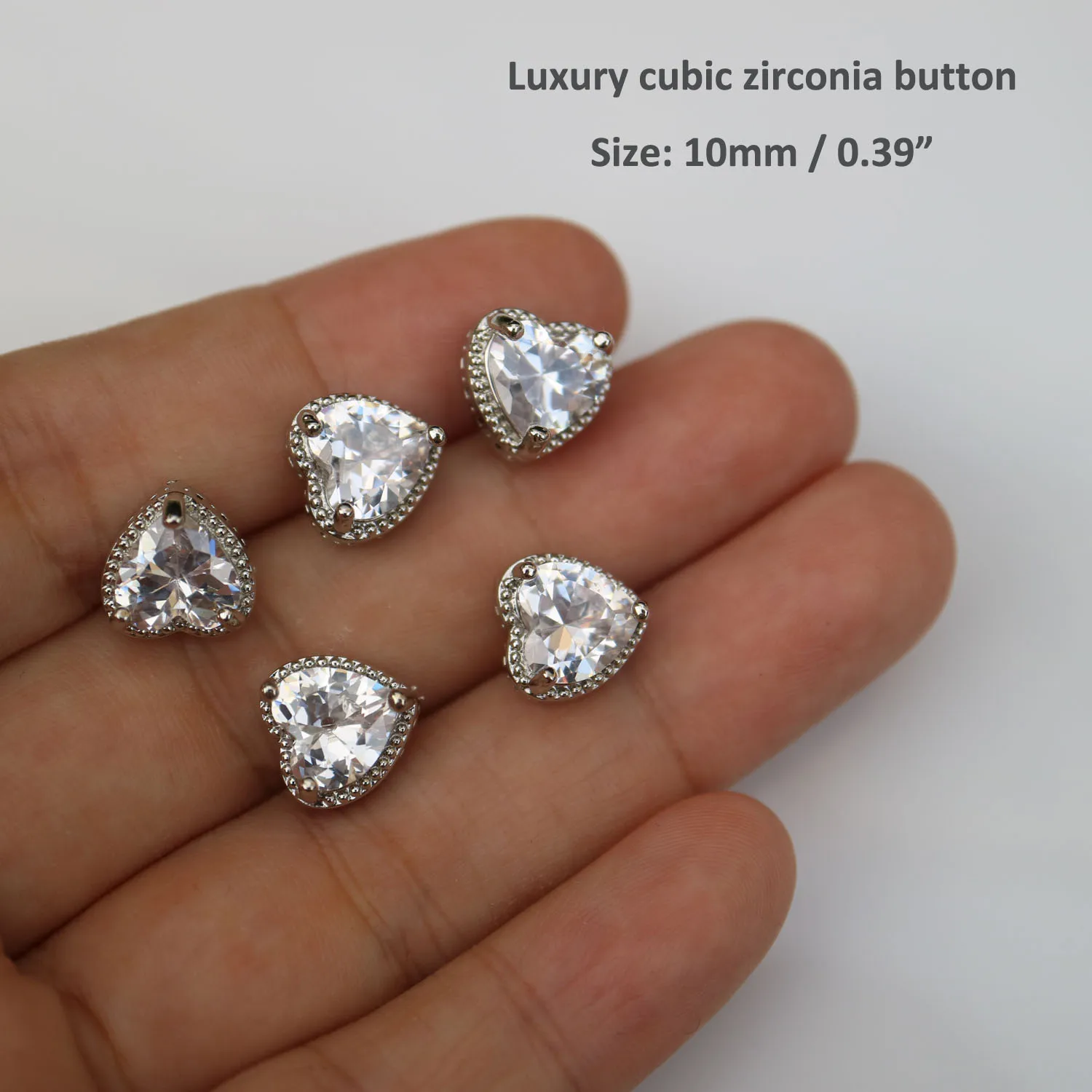 5pc/lot Luxury crystal flower buttons Cubic zirconia button for shirt Decorative CZ sewing buttons for cashmere Knit cardigan