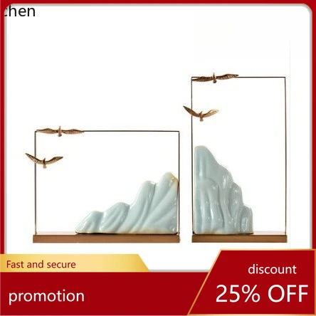 CZ Ceramic Rockery Da Peng Metal Ornament Hotel Clubhouse Villa Living Room Entrance Soft Decoration Home Decor