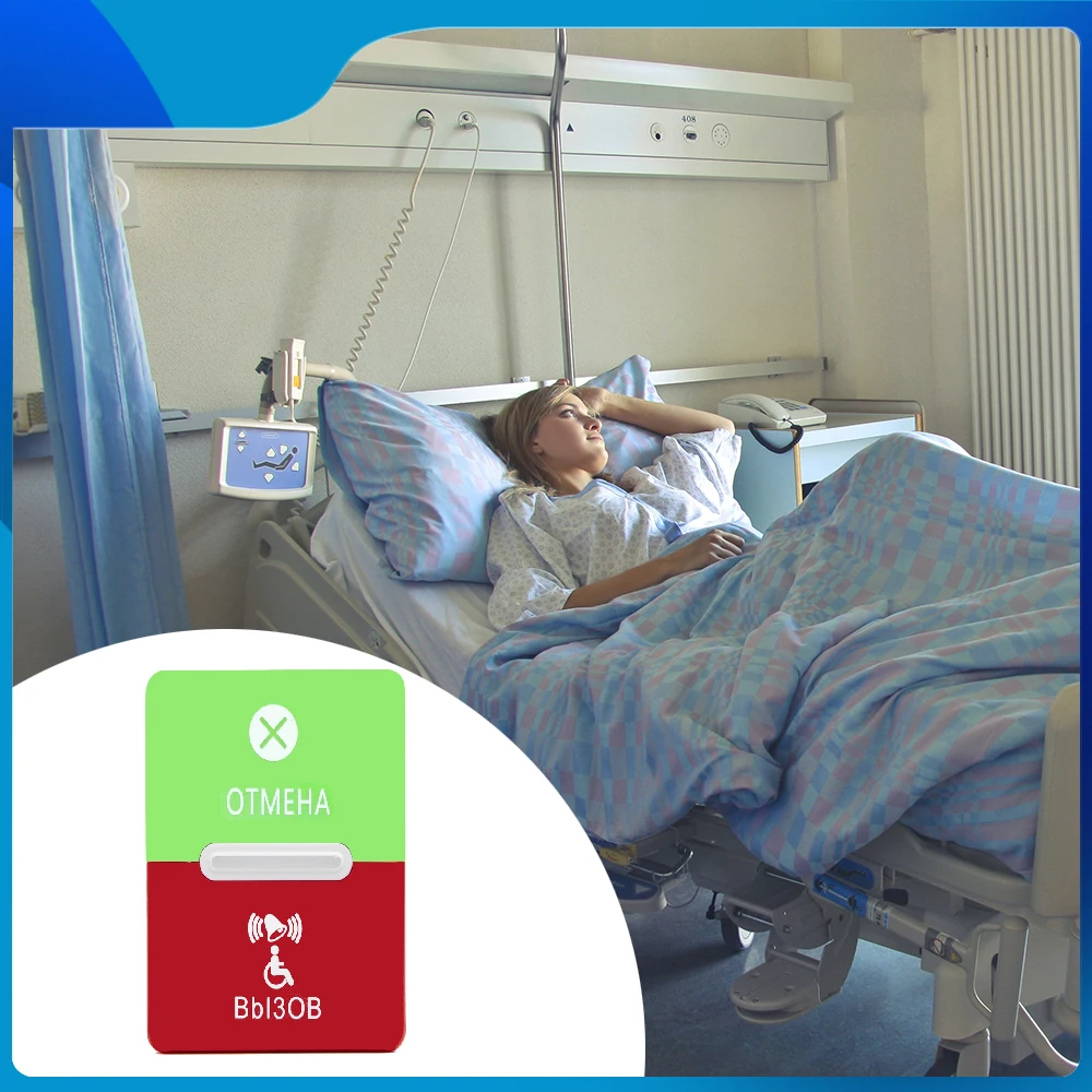 Wireless Electronic Nurse Call System with 1 Display 5 Bed Buzzer And 5 Neck Cord Bells for Elderly And Disabled in Home Or Clin