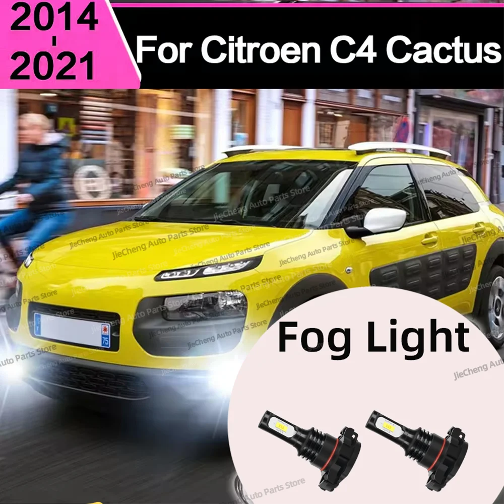 2Pcs 5202 Led Fog Light Bulb 6000K Car Fog Lamp Plug and Play For Citroen C4 Cactus 2014 2015 2016 2017 2018 2019 2020 2021