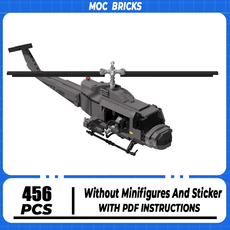 

Модель военной серии Moc, строительные блоки, модель геликоптера, технология, кирпич, сделай сам, сборка, строительная игрушка, праздничные подарки