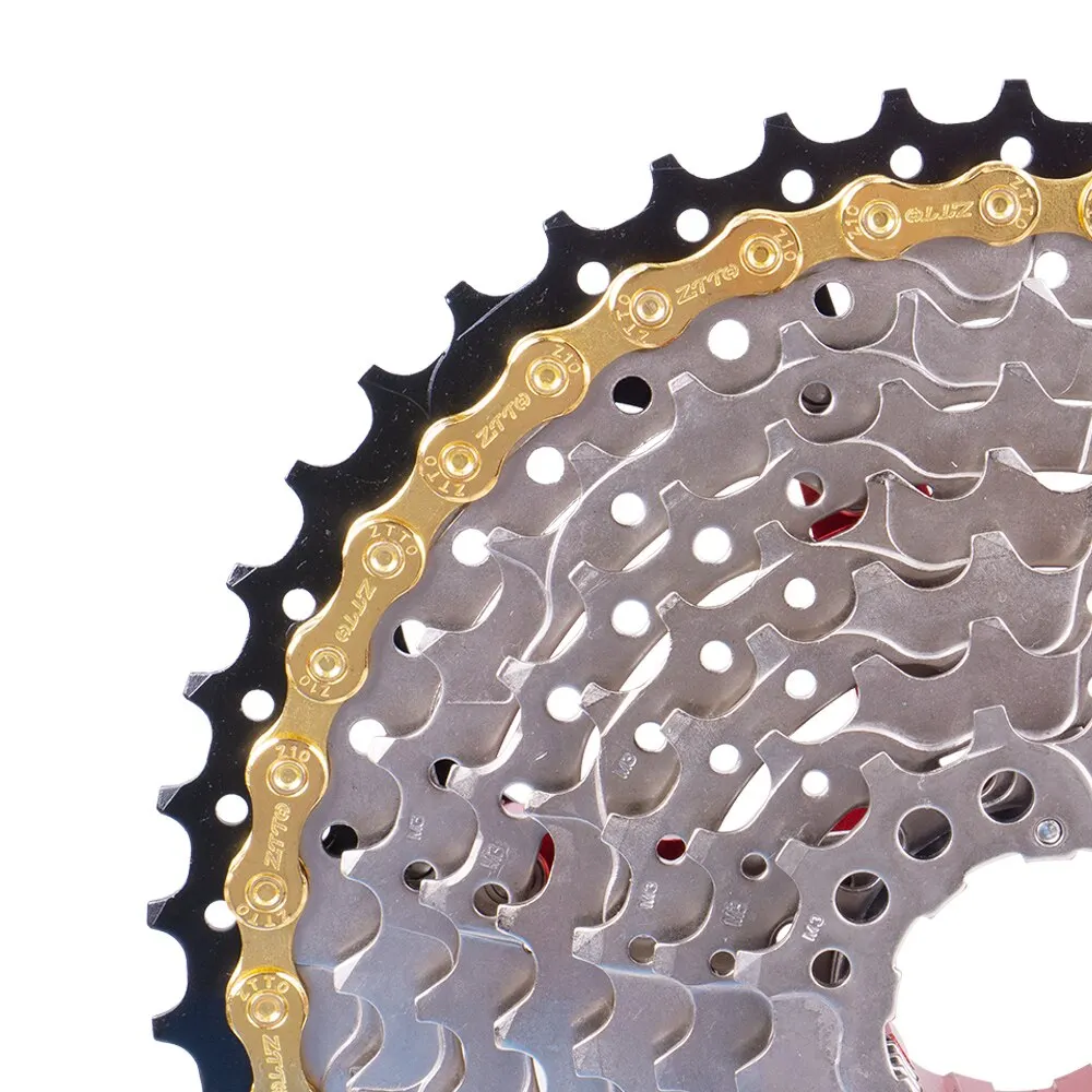 ZTTO 8 9 10 Geschwindigkeit Velocidade Fahrradkette 8s 9s 10s MTB Mountain Road Bike HG53 HG73 M2000 3500 Sora Ketten Goldene Teile – Detail 3