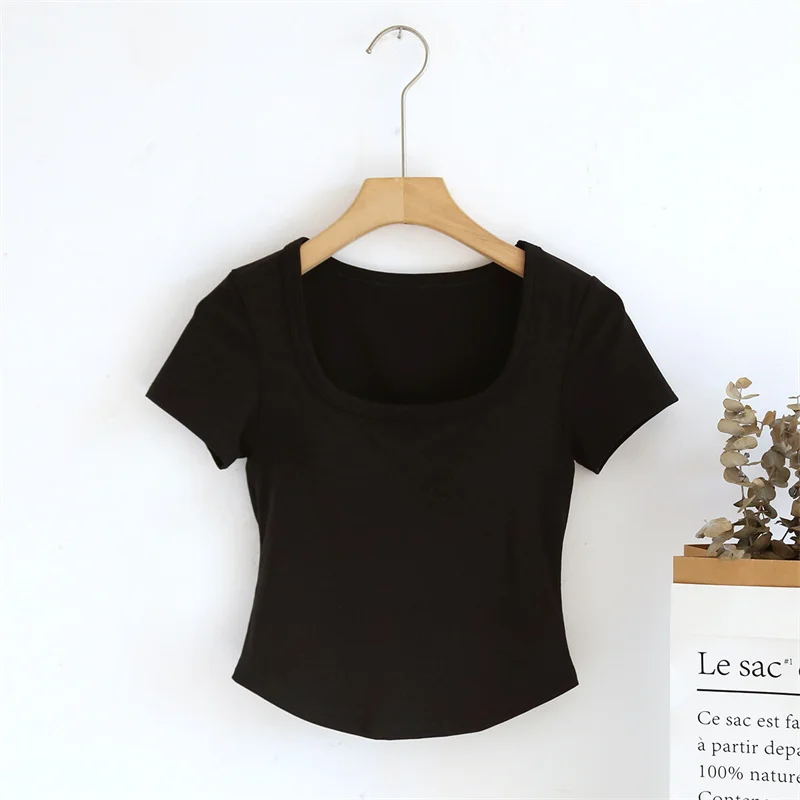 Chest Pad Cotton Modal Summer Sleepwear T-shirt For Women Short Sleeve Casual One Piece Pajamas Tops Ladies Nightwear Shirt