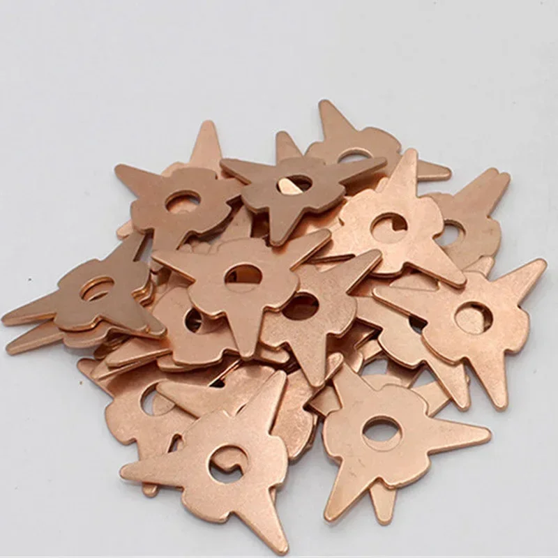 50Pcs/pack Copper Plated Steel Star Pulling Pads Mixed Washer Pad For Spotter Welder Accessories Consumables Auto Parts