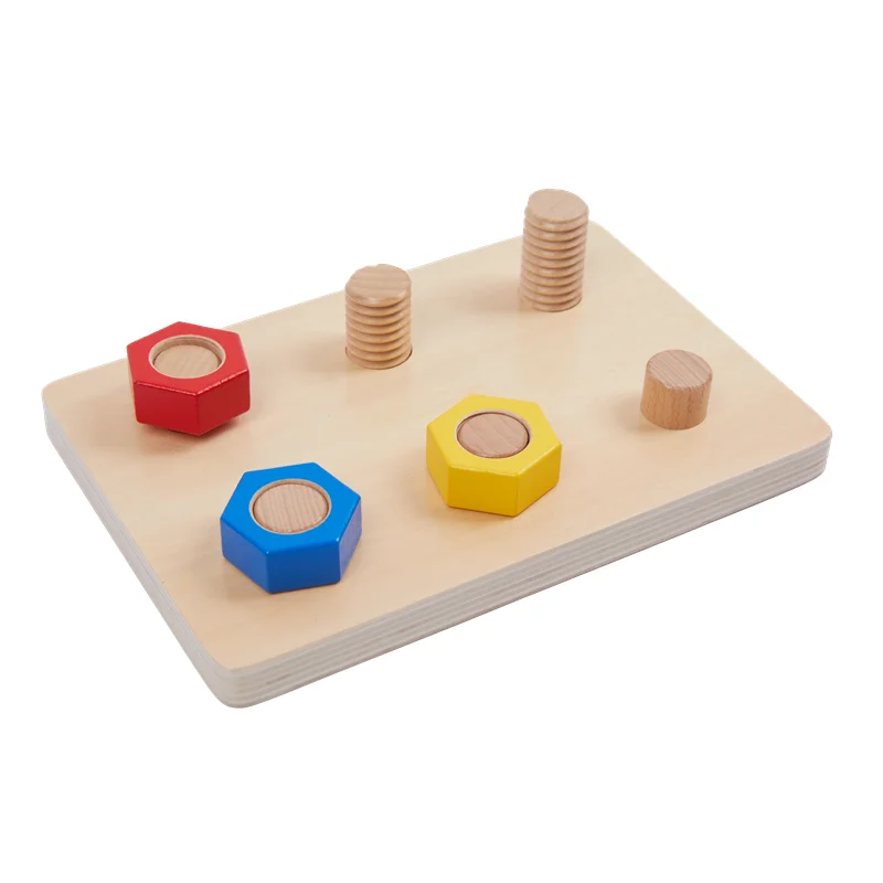 Montessori Nuts and Bolts Board Screwing Game Fine Motor Skill Activities Toddler Educational Toys Basic Skill Learning Material