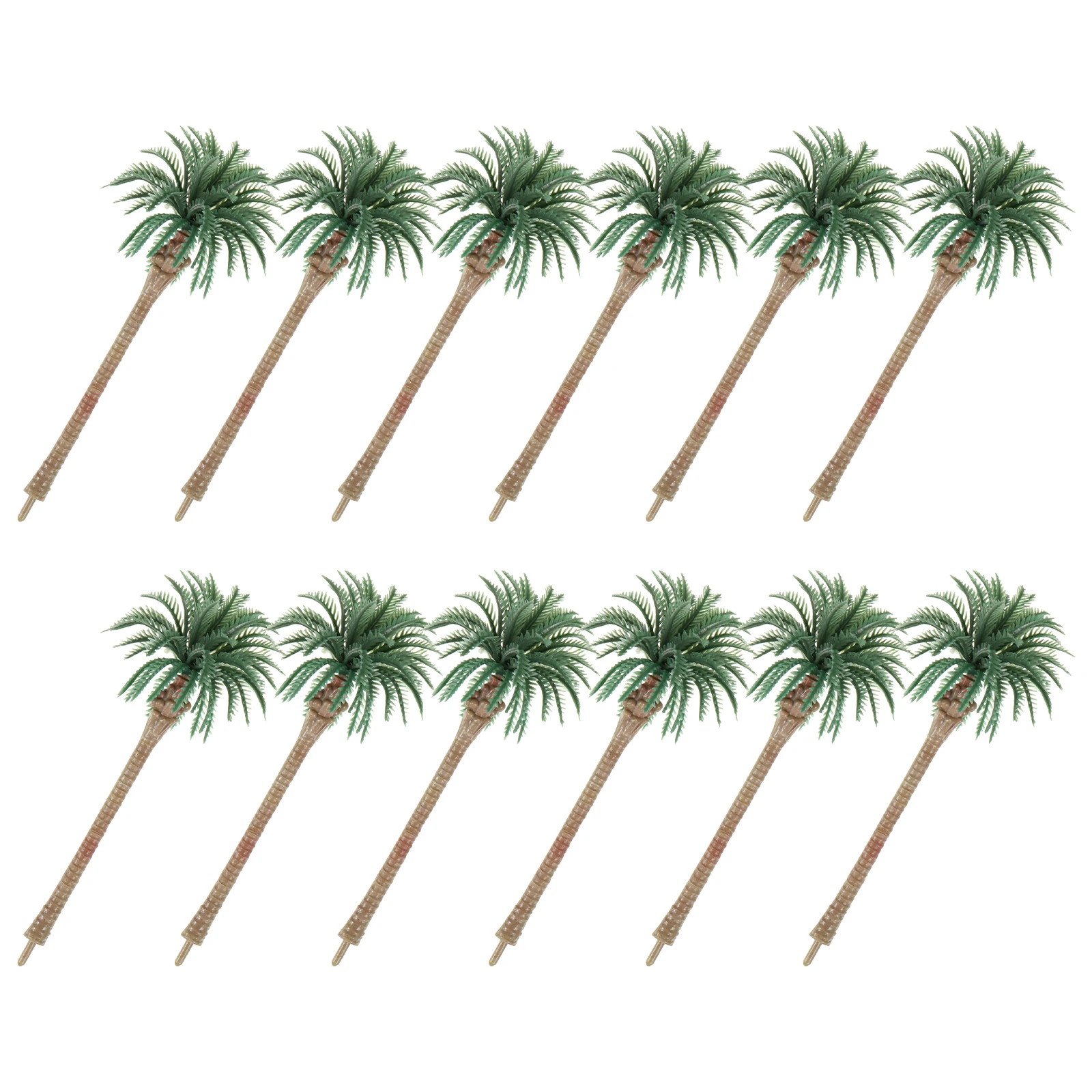 

12 Pcs Simulated Landscaping Tree Micro Landscape Ornament Mini Adornment Train Artificial Plastic Artificail Model Scenery