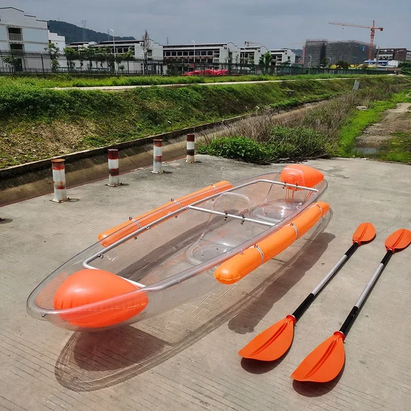 Outdoor sports rowing PC transparent boat crystal plastic boat tourism kayak Wedding photography boat drifting