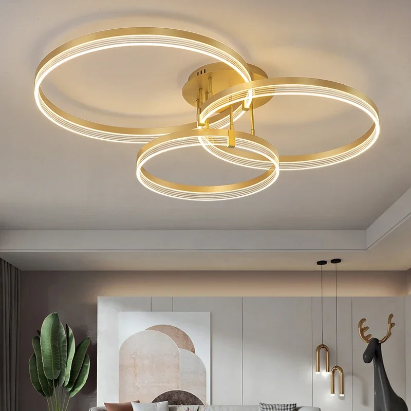 Modern Led Acrylic Ceiling Lamps Minimalism Round Ring Living Dining room Bedroom Ceiling Light Home Decor Indoor Lustre Fixture