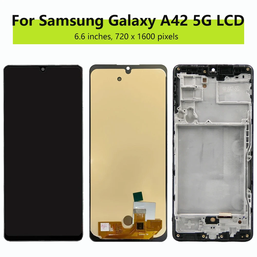 Super AMOLED LCD for Samsung Galaxy A42 5G LCD Display Touch Screen Digitizer Replacement for Samsung A42 5G A426B A426U Screen