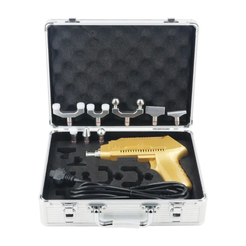 深部筋肉痛緩和マッサージガン 100W 強力モーター 5周波数 30段階 8種類の交換可能なヘッド カイロプラクティック脊椎ツール