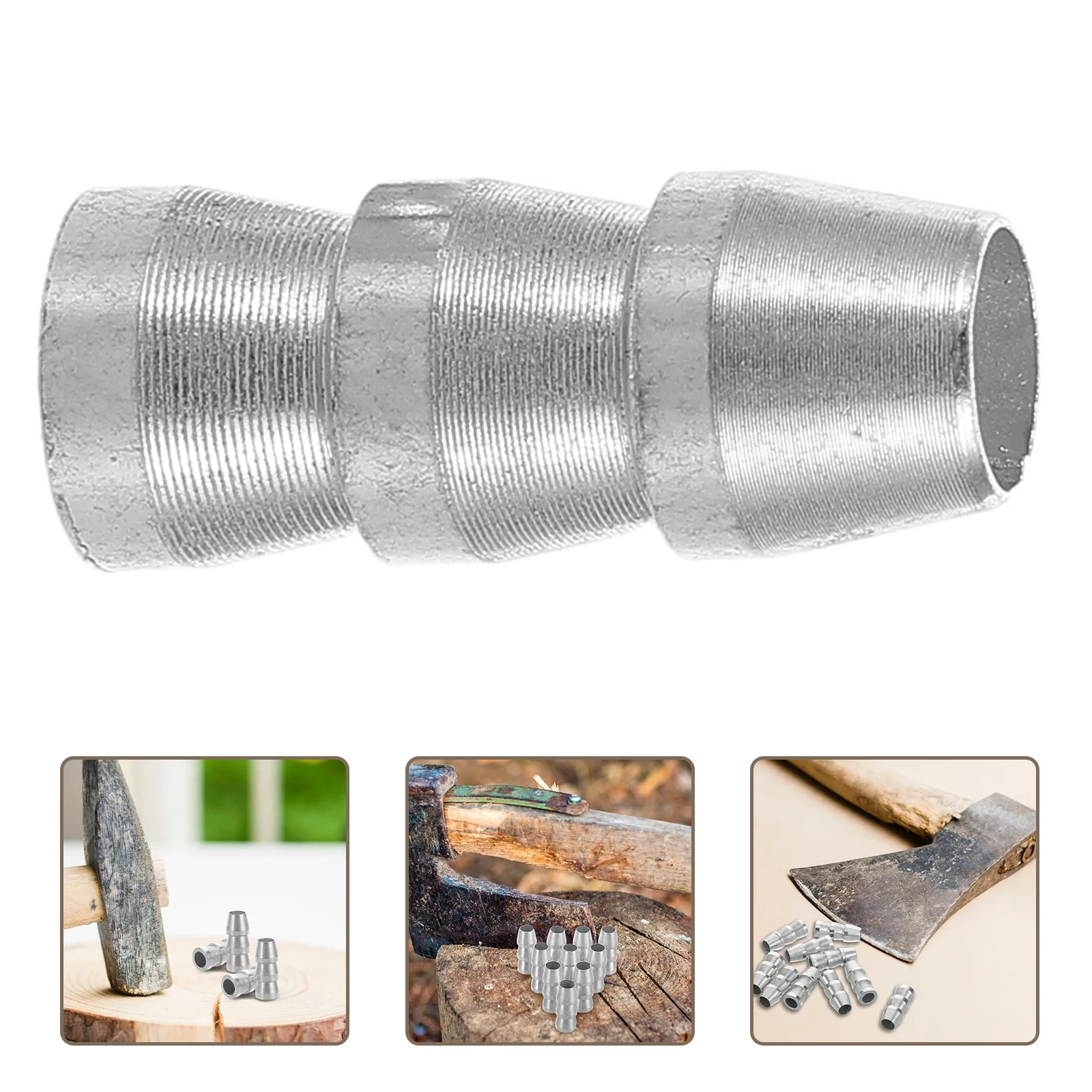 

10Pcs Safety Round Iron Wedges Extended Hammer Axe Handle Kit for Fixing Splitting Reinforcement Repair Supplies