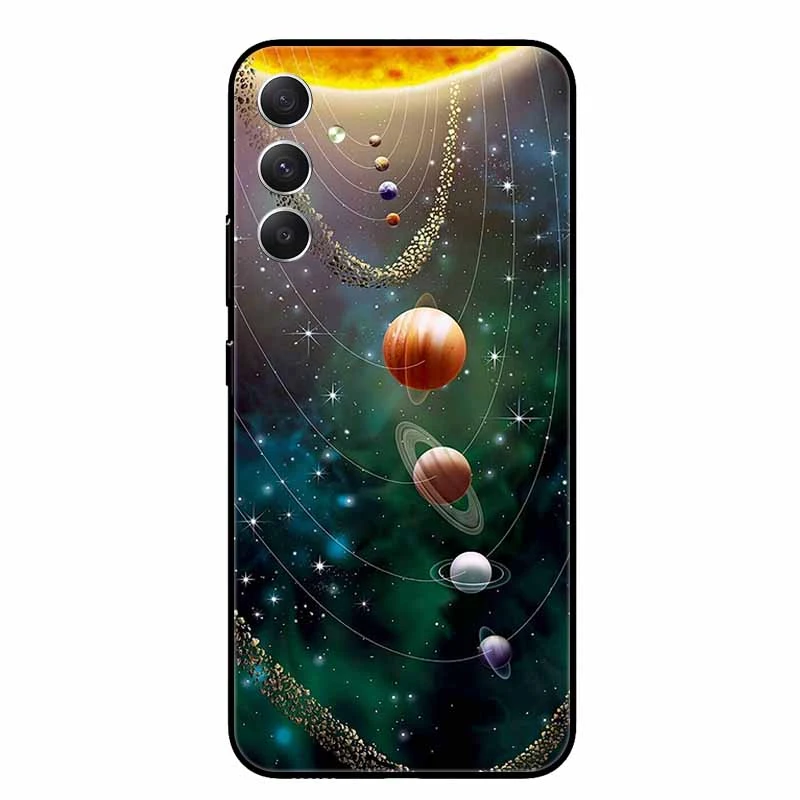 For Samsung A54 5G Case Wolf Lions Black TPU Soft Silicone Coque for Samsung Galaxy A56 A34 A55 Phone Back Cover A 54 55 Shells