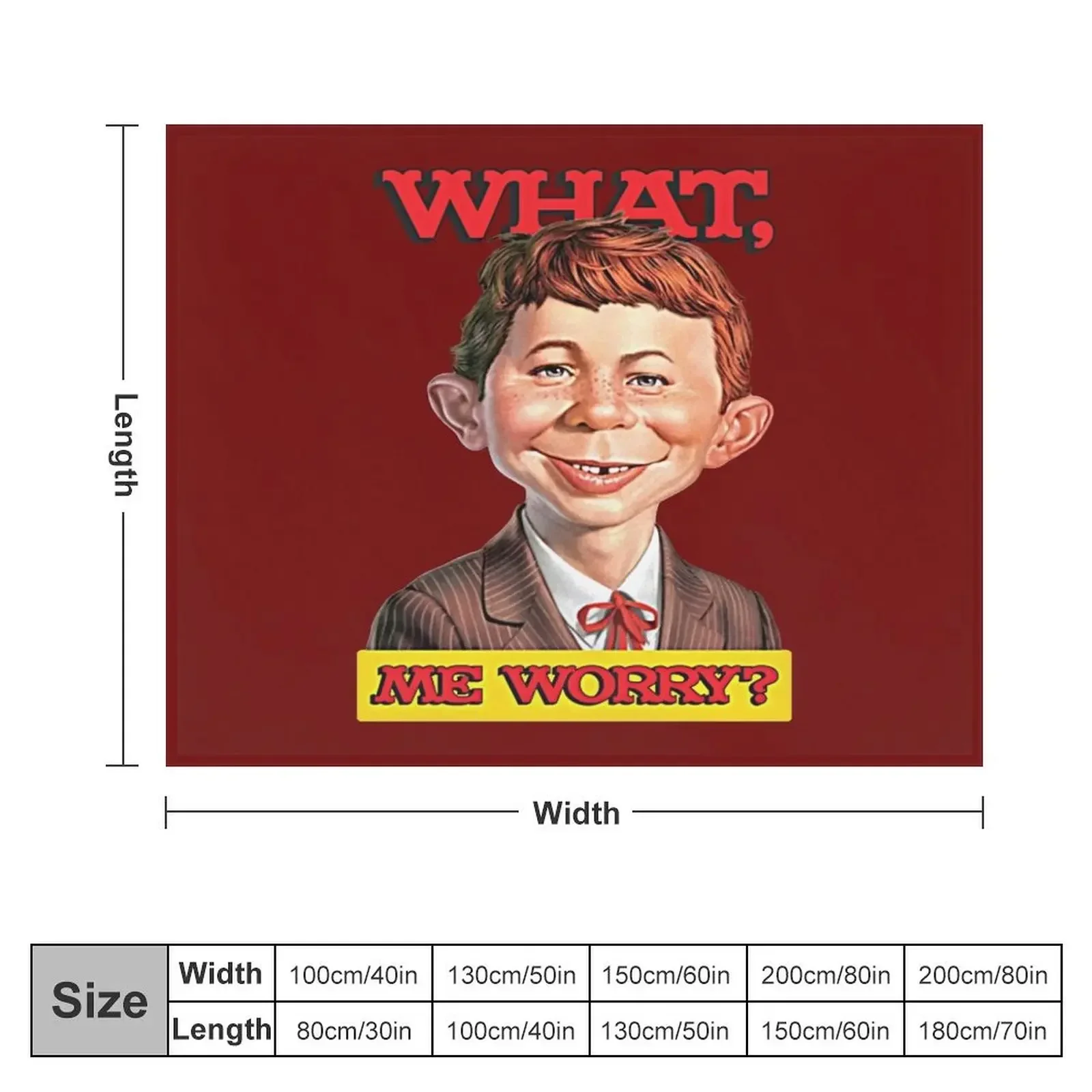 What, me worry? - Alfred Neuman v1 Throw Blanket Blankets For Bed Baby Blankets