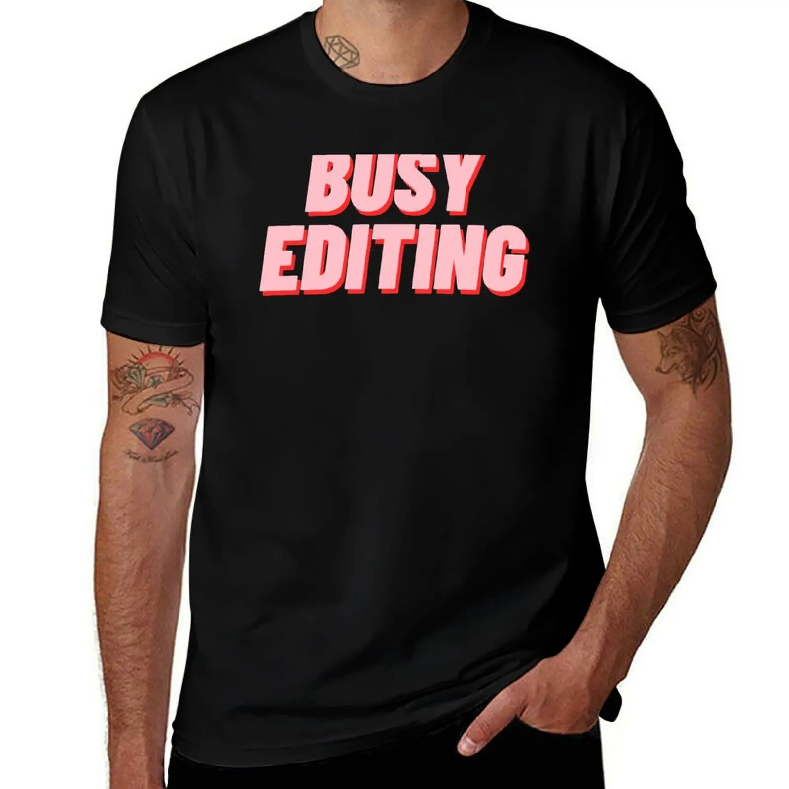 

Busy Editing T-Shirt Lightweight Basic Short Sleeve Shirt