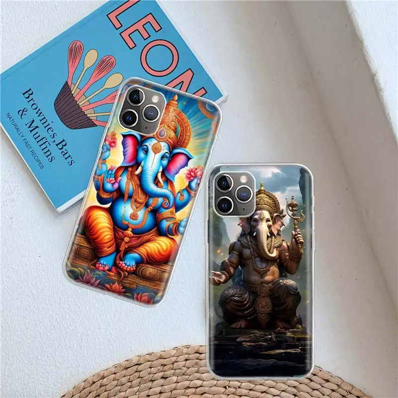 Ganesh lord Clear Case For iPhone 11 13 14 Pro 15 Pro Max 12 Mini 16 XR X XS Max 7 8 Plus Clear TPU Phone Cover