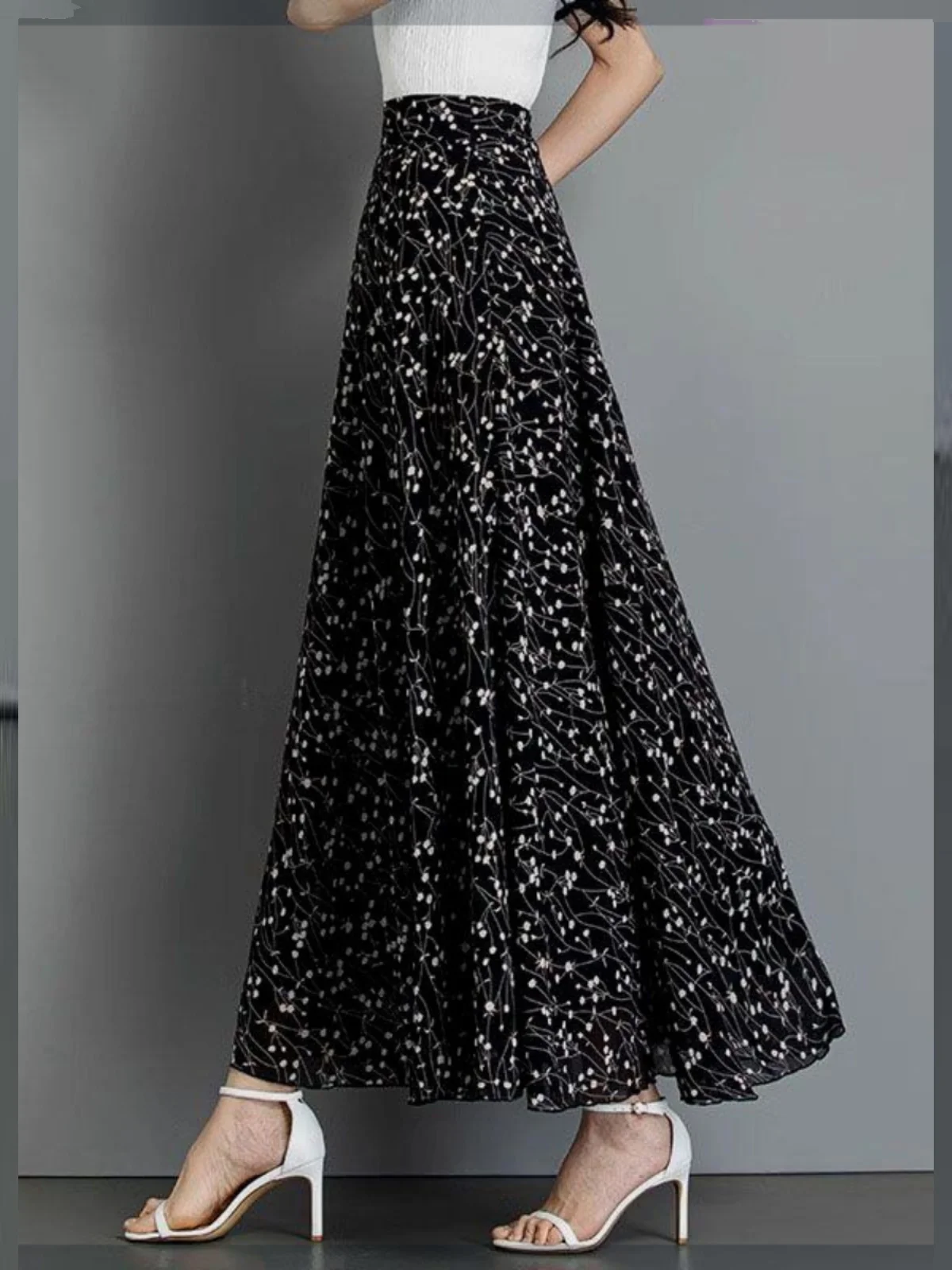 

Летняя женская шифоновая юбка Ele 2024 с большим оборончатым подолом, приталенная, с цветочным принтом, пляжная, длинная, до щиколотки, с боковой застежкой...