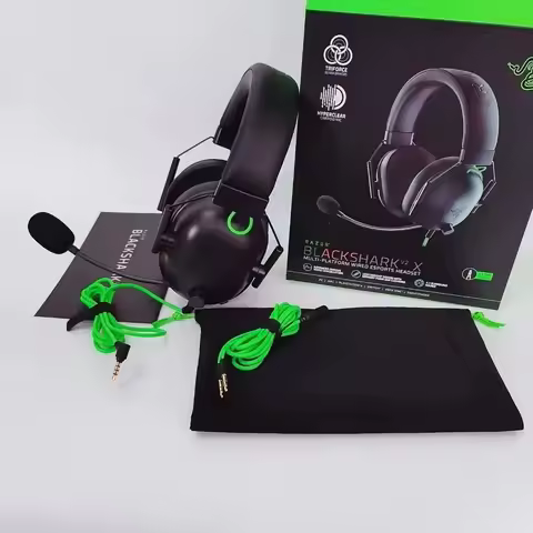 RAZER BLACKSHARK V2 X Headphones sports Game Headset with Microphone 7.1 Surround Sound Video Gaming Earphone Wired for PC PS4