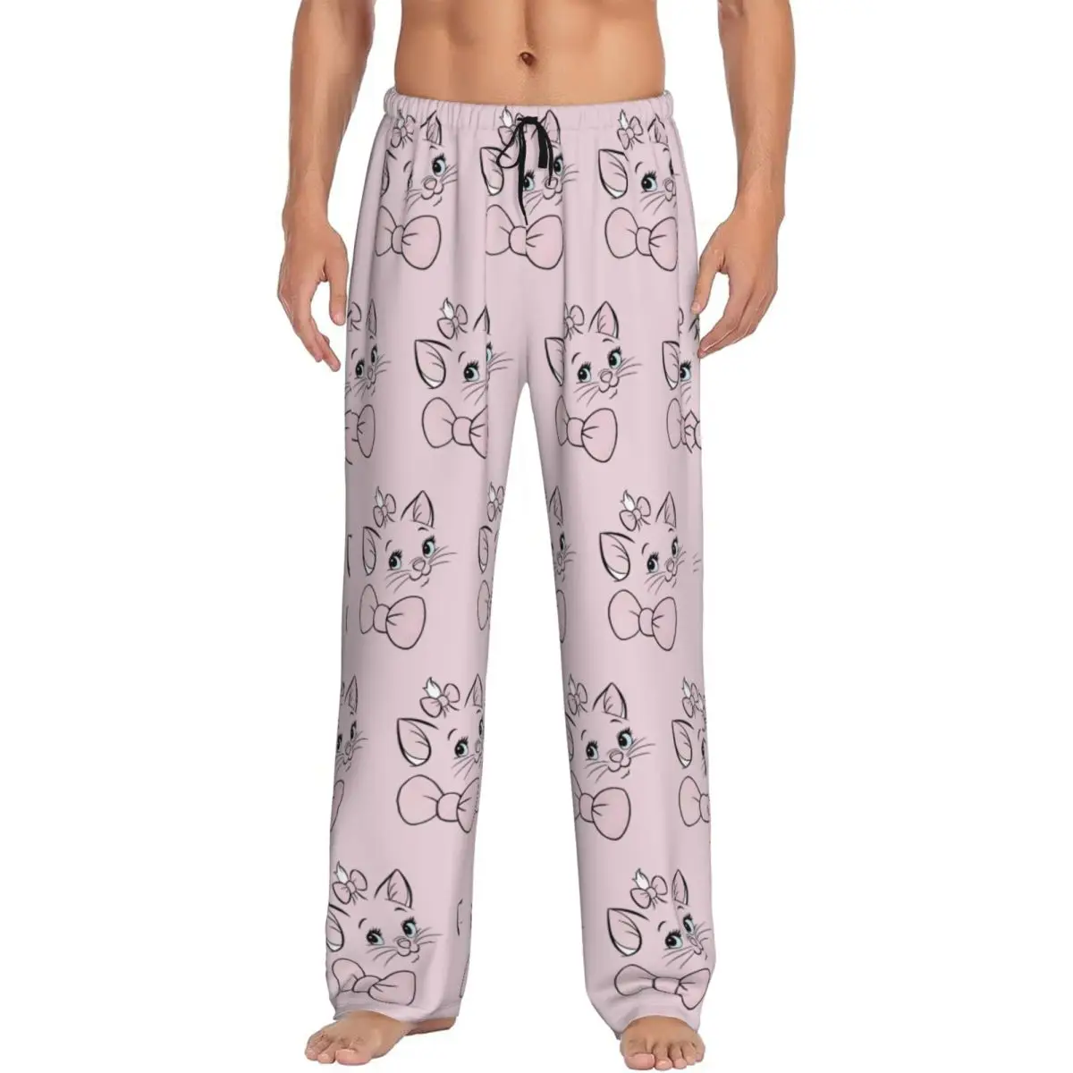 

Custom Marie Cat Pajama Pants Men's Cute Persian Cat Sleepwear Lounge Sleep Bottoms Stretch with Pockets