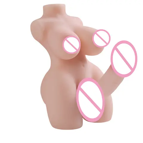 QUBANLV Sex Doll hermaphrodite Half Torso Love Doll Gay Couple Real Rrotic Sex Toy Sexy Breasts Soft Ass Penis Masturbation Toy