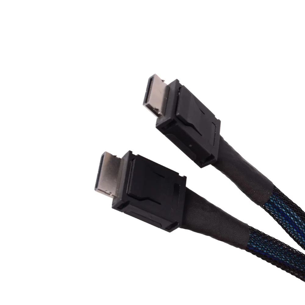 Kabel PCIE 4.0 X4 GEN4 Oculink 4i, SFF-8611 do SFF 8611, pleciony, elastyczny kabel przedłużający, GPU, SSD, OCuLink 4X, przewód posrebrzany, 64 Gbps. — zdjęcie produktu 5