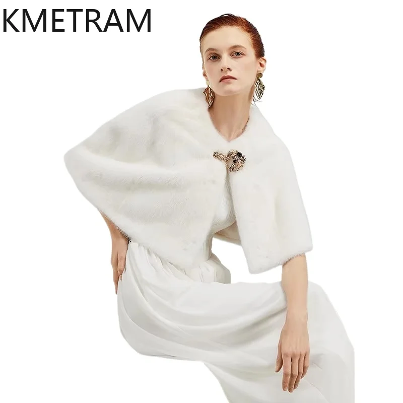 100% natuurlijke nertsenbont jas vrouw luxe korte echte bont sjaal jas 2025 hoge kwaliteit winterjassen dameskleding personali