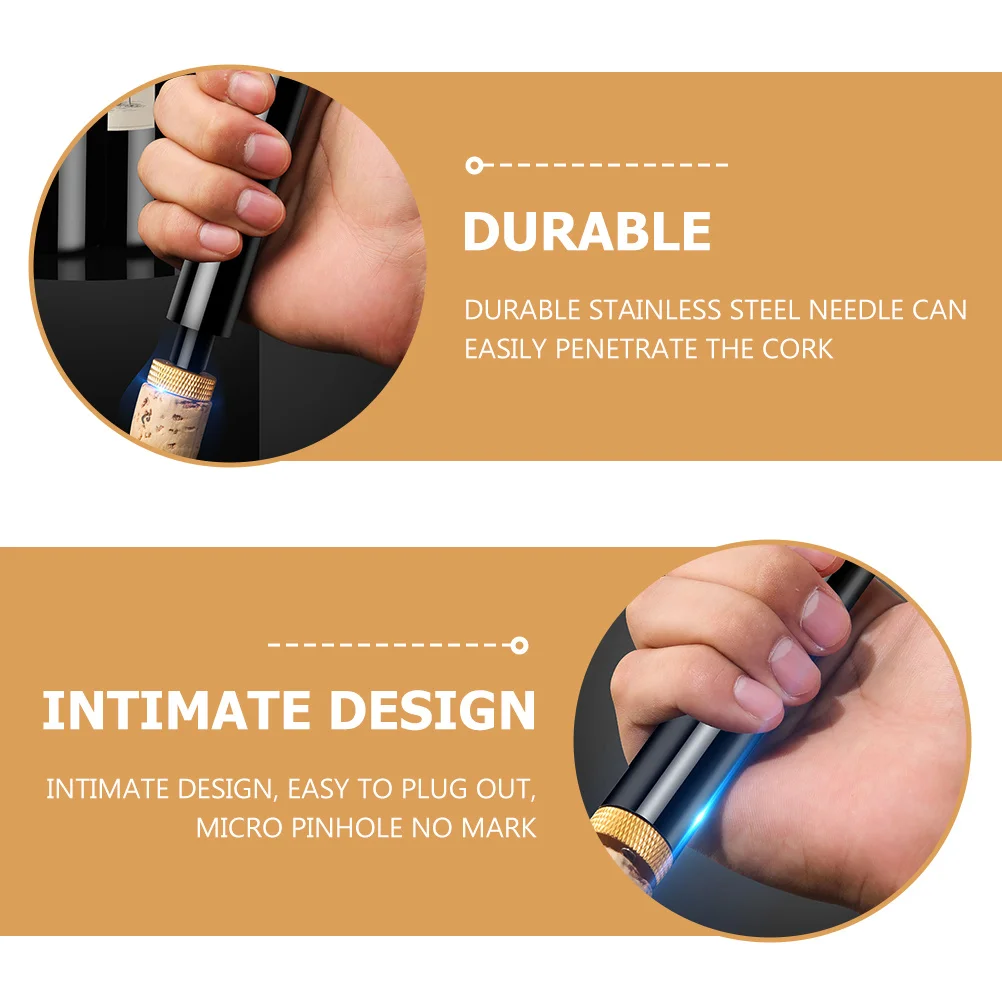 

Air Pressure Wine Bottle Opener Red Wine Cork Remover Stainless Steel Non-Slip Handle Bar Accessory Home Kitchen Tool