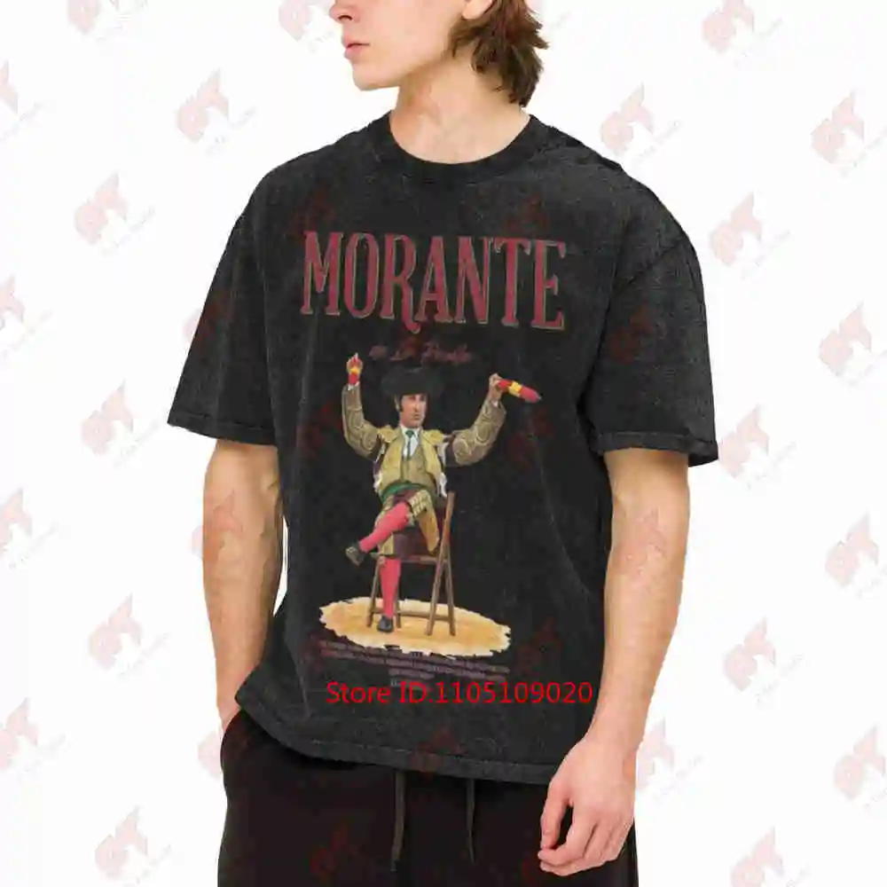 Morante De La Puebla Matador Bullfighting Vintage Washed Tee Pure Cotton T-Shirt