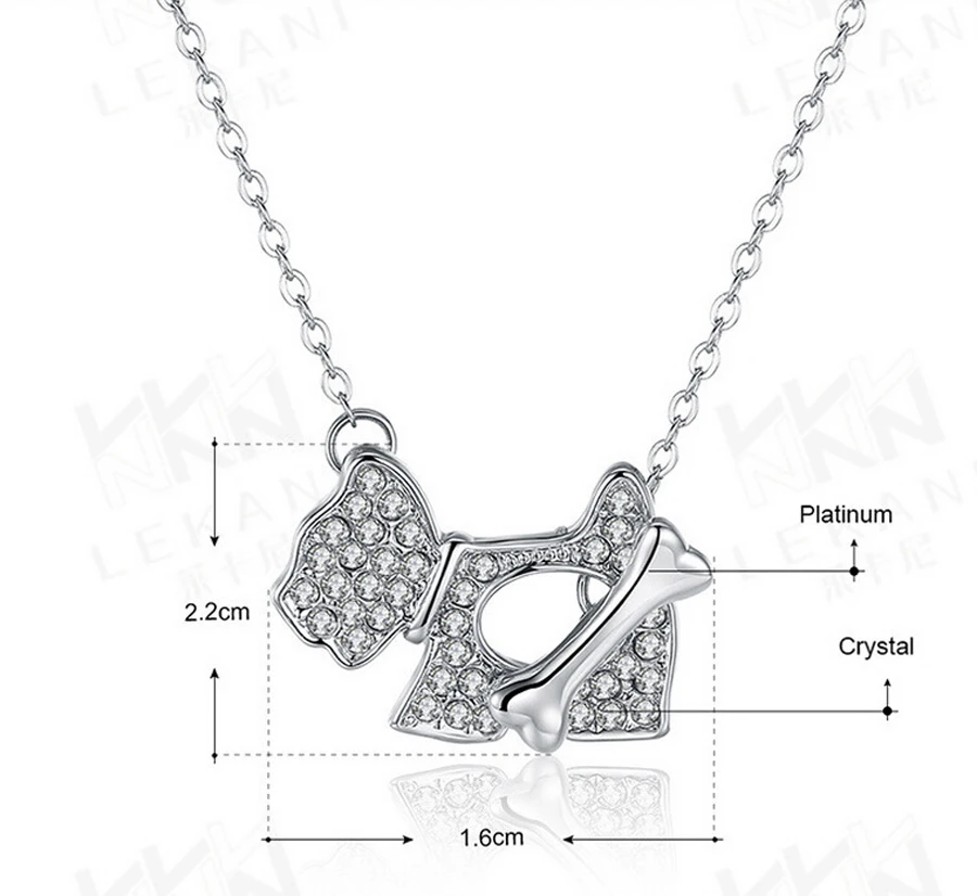 

The New OL style Women's Jewellry Accessory Zircon Bone and Dog Pendant Chain Necklaces for Girlfriend Gift