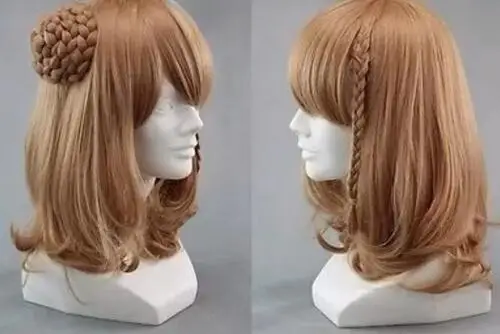 heroine character short brown Color Anime Cosplay Wigs