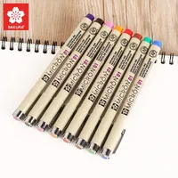 SAKURA 1pcs Micron Pen Multicolor 0.25mm 0.45mm Marker Pen Watercolor Markers Liners for Drawing Dessin Sketch Rotulador 0105